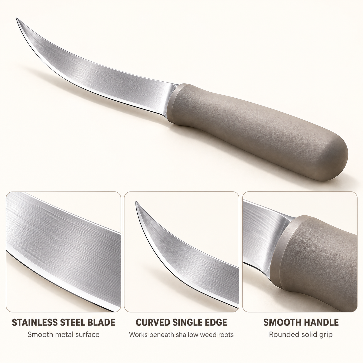 Dravellune™ Curved Garden Weeding Knife
